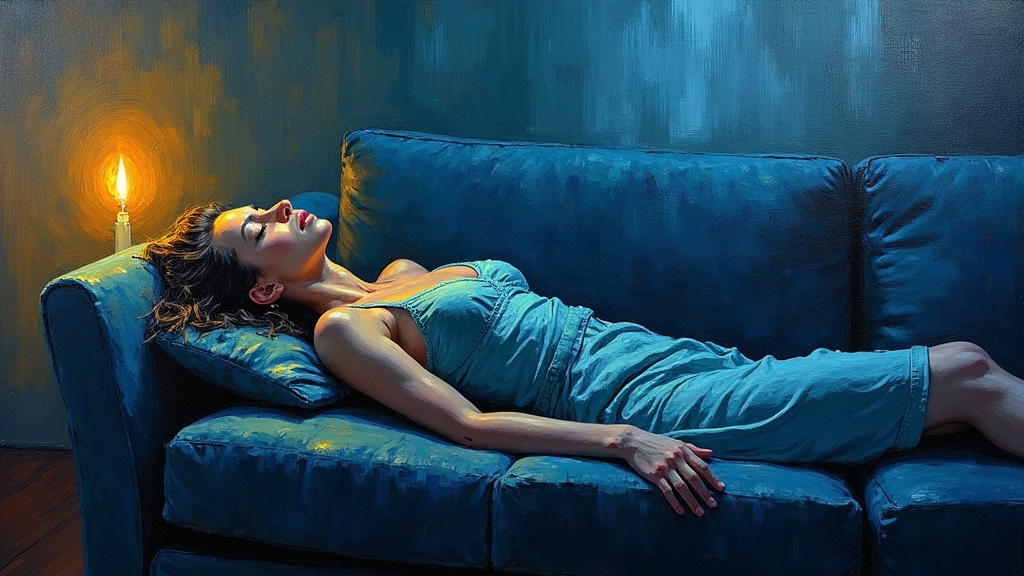 A woman lying on a couch in military housing, eyes closed, as a powerful vibration and roaring noise fills her body while her consciousness begins separating from her physical form