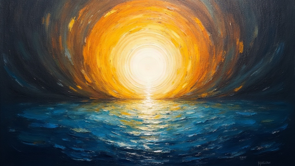 A consciousness expanding in every direction in a dark space, no beginning or end, surrounded by the approach of a very bright white light coming quickly